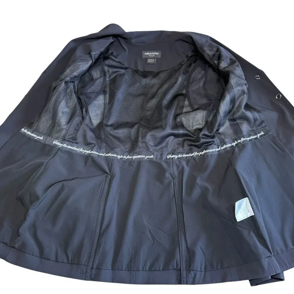 Ariat Pro Series Women's Bronte Show Coat Blazer US 8R Black Oldmoney Equestrian - Picture 9 of 16